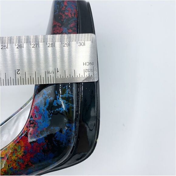 Jessica Simpson Retro Colorful Splatter Pattern Platform Stiletto Heels Sz 8 - Picture 14 of 14